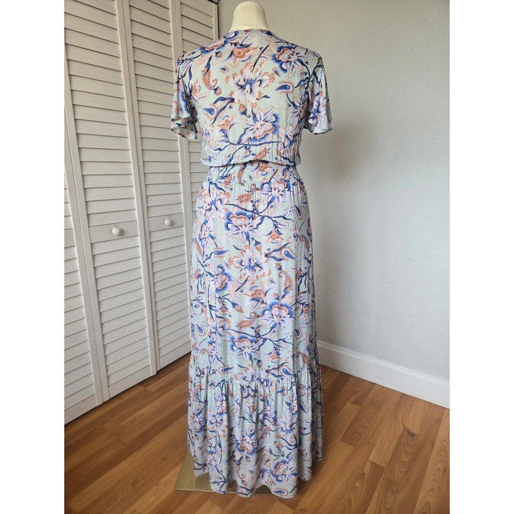Gypsiana Collective Floral Paisley Maxi Dress L Romantic Cottage Boho Garden - Picture 6 of 11